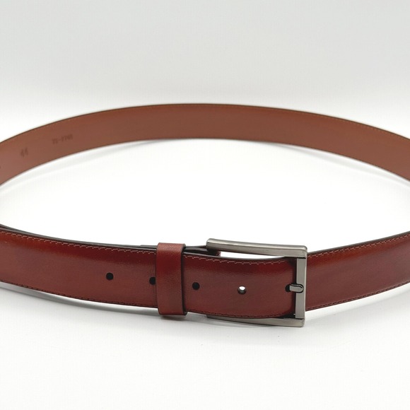 Johnston &‎ Murphy Brown Leather Dress Belt Mens Size 44 - Picture 1 of 8